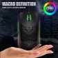 XYH90 Wired Lightweight Gaming Mouse Macro Programmable Honeycomb Hollow RGB Luminescent for Computer Laptop